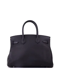 Pre-Owned HERMES Birkin 30 Handbag Black Togo with Palladium Hardware