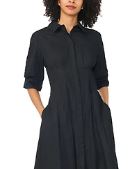 Vince Camuto Women's Collared Neck Shirt Dress
