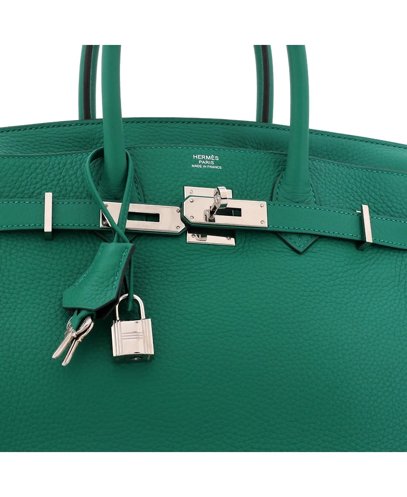 Pre-Owned HERMES Birkin 30 Handbag Verso Clemence with Palladium Hardware