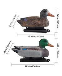 Sevorley Floating Mallard Duck Decoys, Realistic 6-Pack for Hunting, Ponds and Lakes