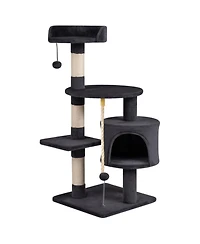 Hongge 36 Inch Kitten Tower with Condo Plush Perch and 3 Sisal Scratching Posts