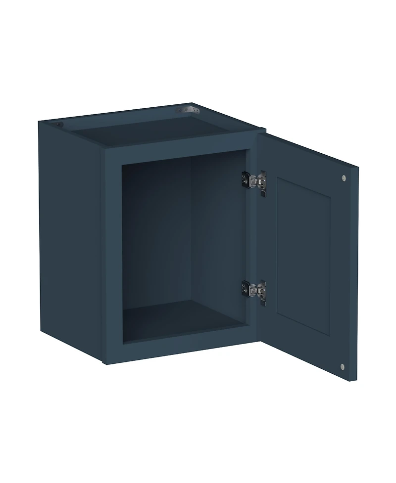 Boyel Living 15 Inch Wide Short Wall Cabinet, Ready to Assemble Cabinet with Solid Wood Frame, Soft-Close Slides and Hinge