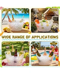 Piscifun 6 Pack Plastic Ice Buckets With Handles Portable Drink Chiller For Parties Weddings BBQs