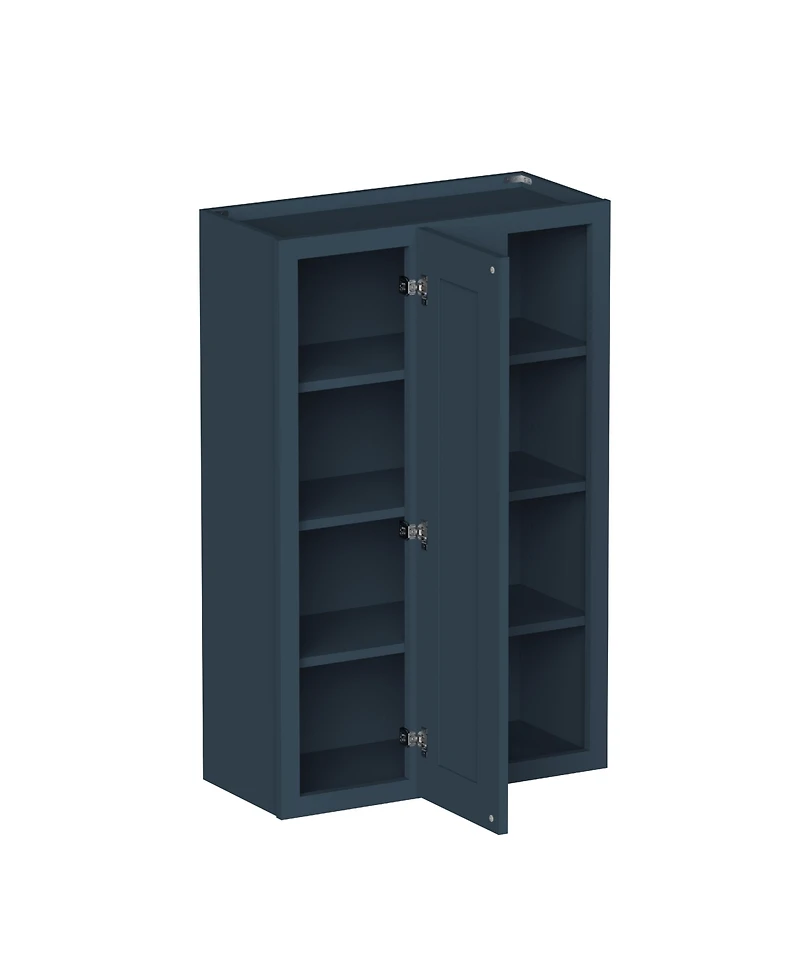 Boyel Living 42 Inch Height Standard Corner Wall Cabinets, Ready to Assemble Kitchen Cabinet with Solid Wood Frame, Soft-Close Slides and Hinge