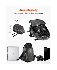 Sevorley Motorcycle Tail Bag, 10 L Rear Seat Luggage with Waterproof Rain Cover and Shoulder Strap