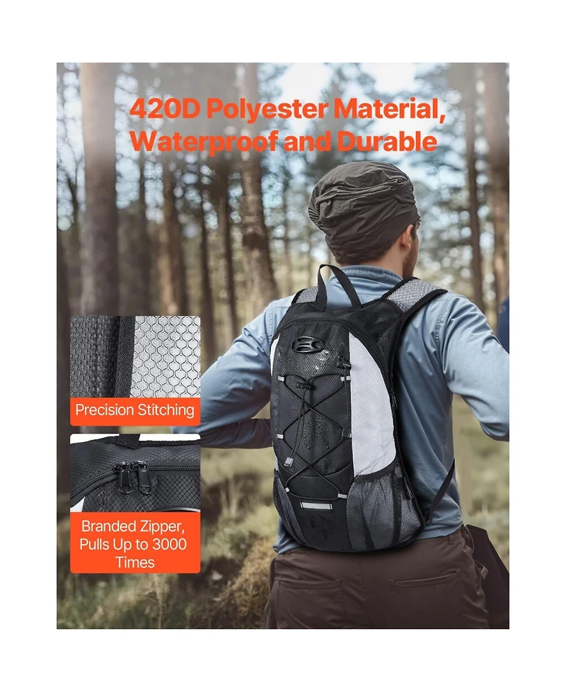 Sevorley Hydration Backpack with 2L Tpu Water Bladder, Lightweight 8L Hiking Daypack for Running and Cycling