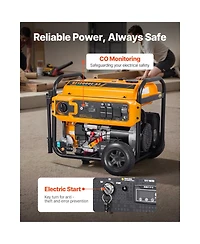 Sevorley 13500W Peak Tri Fuel Portable Generator with Electric Start and Co Sensor