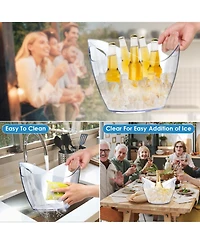 Piscifun Clear Plastic Drink Tub 4 Liter For Parties And Beverage Chilling