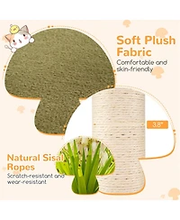Hongge 35 Inch Cat Tower with Sisal Scratching Posts Cozy Condo and Padded Platforms