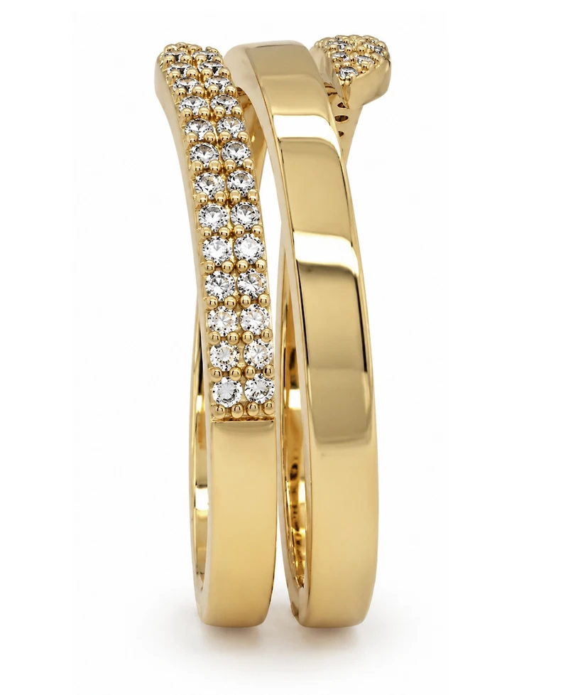 And Now This Cubic Zirconia 18k Gold Plated Brass Coil Ring, Macy's Exclusive