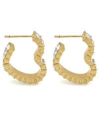 And Now This 18k Gold Plated Brass Heart Hoop Earrings, Macy's Exclusive