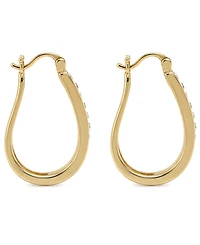 And Now This Crystal Oblong 18k Gold-Plated Brass Hoop Earrings, Macy's Exclusive