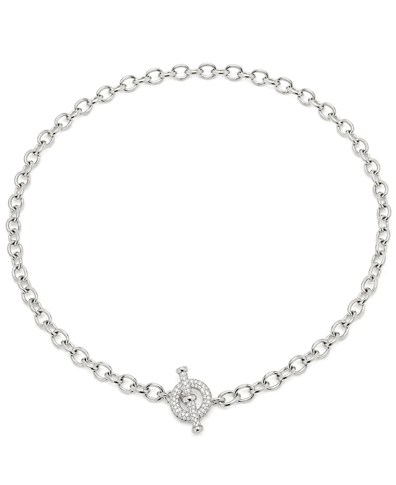 And Now This Cubic Zirconia Toggle Necklace