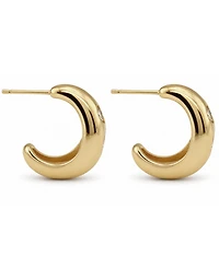 And Now This Cubic Zirconia 3 Stone Hoop Earrings