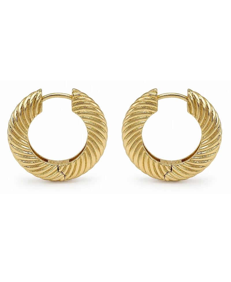 And Now This Textured Hinged Hoop Earrings