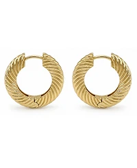 And Now This Textured Hinged Hoop Earrings