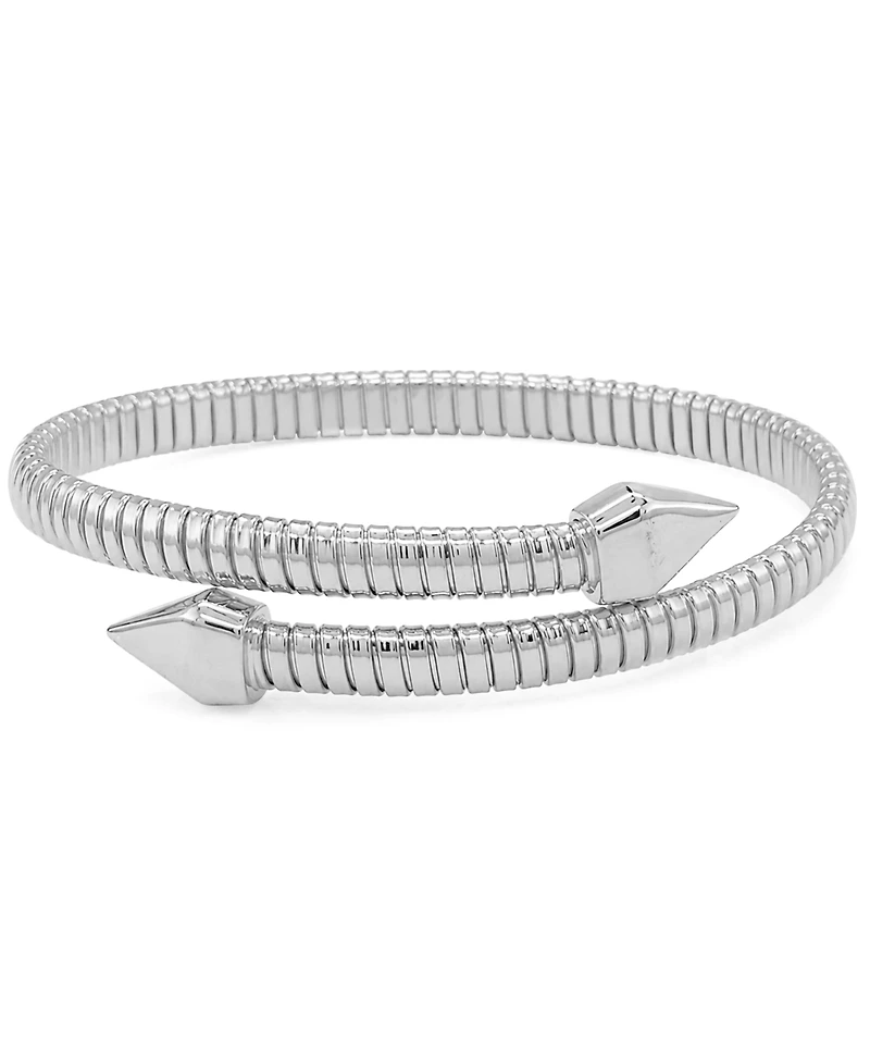 And Now This Cubic Zirconia Flexible Stretch Bypass Bracelet