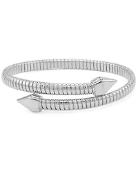 And Now This Cubic Zirconia Flexible Stretch Bypass Bracelet