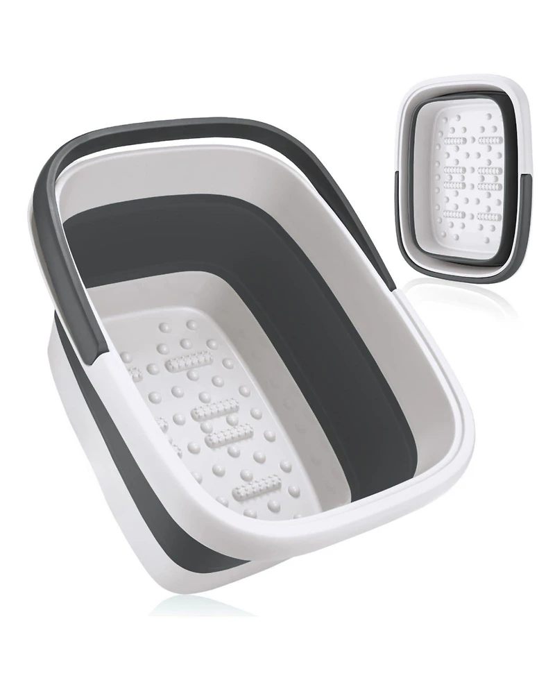 Piscifun Foldable Portable Foot Bath Tub with Massage Points Large Capacity Spa Soaking Bucket