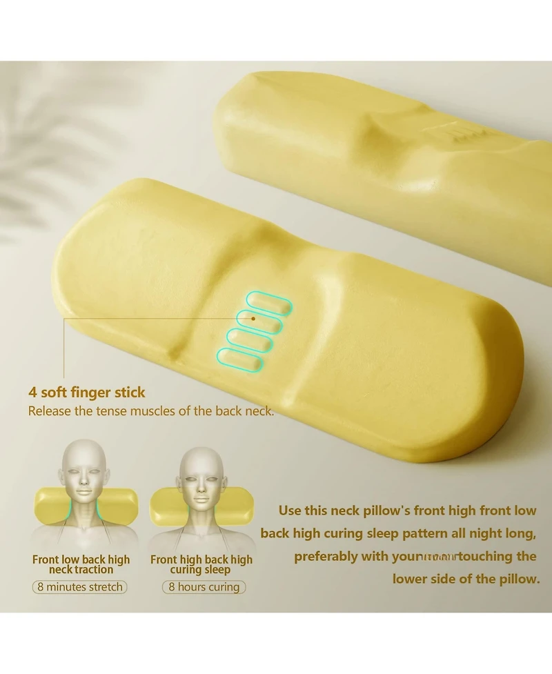 Piscifun 2 1 Memory Foam Neck Pillow Support Shoulder Relaxer Cervical Spine Alignment