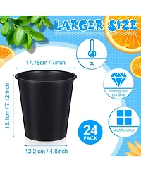 Piscifun 24 Pack Plastic Ice Buckets Multipurpose Party Beverage Coolers
