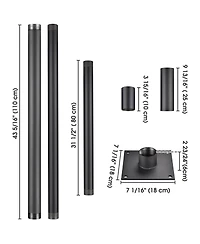 Yescom String Light Poles Festoon Posts with Bracket Clamp for Event Party Garden Deck Decor Patio Sun Shade 4 Pack