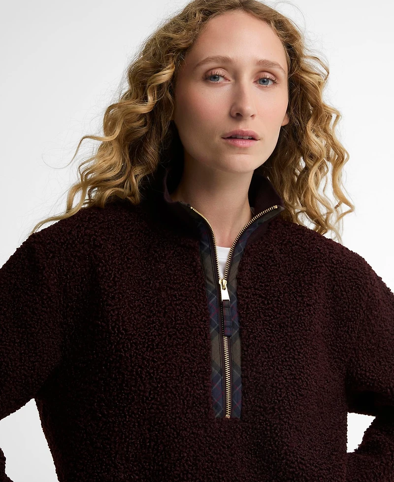 Barbour Women's Fawne Quarter-Zip Fleece Sweatshirt