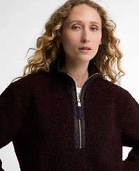 Barbour Women's Fawne Quarter-Zip Fleece Sweatshirt