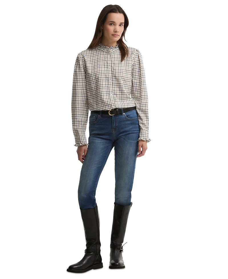 Barbour Women's Fareham Ruffle Collar Long-Sleeve Shirt