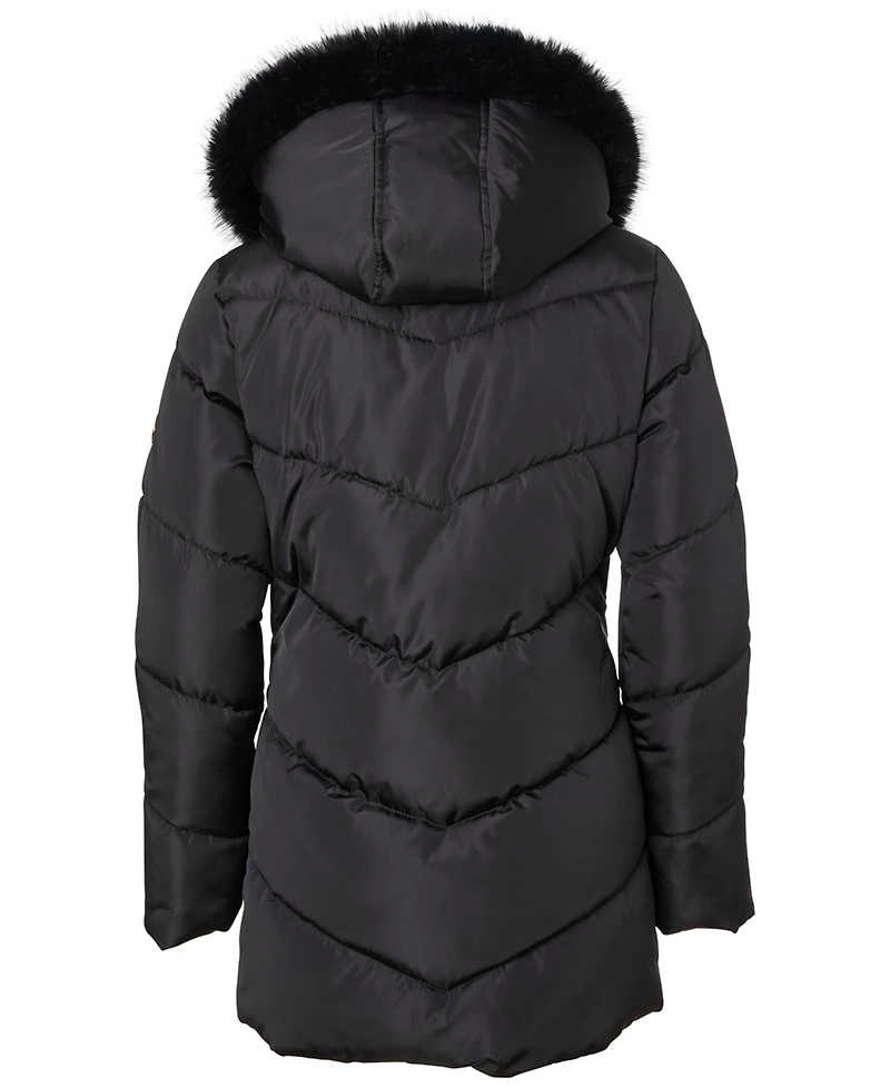 Kensie Girl Girls' 6-16 Bow Hooded Puffer Jacket