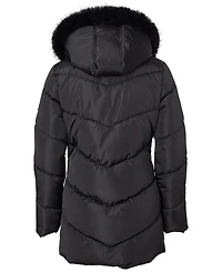Kensie Girl Girls' 6-16 Bow Hooded Puffer Jacket
