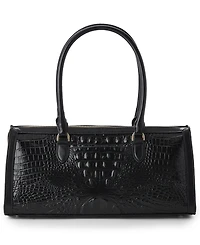 Brahmin Sophia Ocelot Calgary Large Leather Satchel Handbag