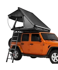 Sevorley Aluminum Hard Shell Rooftop Tent for 2-3 Person with Led Light and Thick Mattress