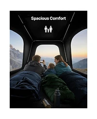 Sevorley Aluminum Hard Shell Rooftop Tent for 2-3 Person with Led Light and Thick Mattress