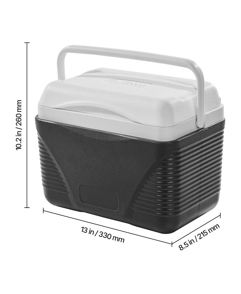 Sevorley Portable Hard Cooler, 8.5 qt, Holds 12 Cans, Insulated Ice Chest for Picnics