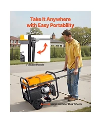 Sevorley 13500W Peak Dual Fuel Portable Generator with Electric Start and Co Sensor