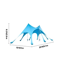 Sevorley Pop Up Beach Tent Sun Shelter, Upf 50 Plus, 20 x 13 feet Canopy