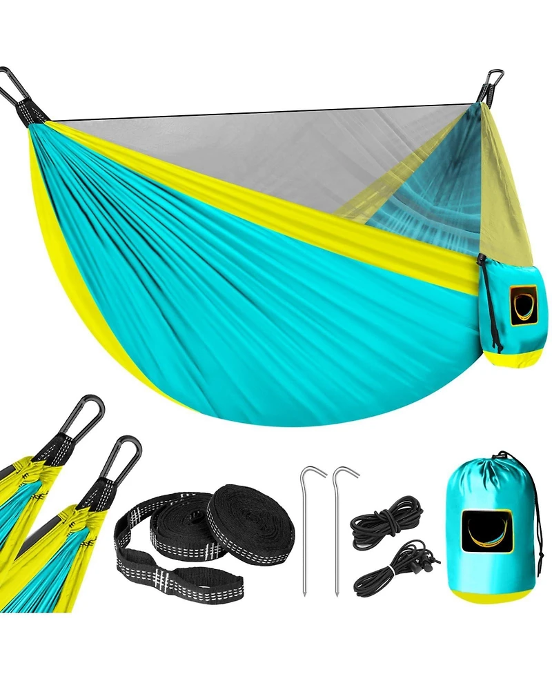 Piscifun Camping Hammock With Mosquito Net Portable Tree Straps For Outdoor Hiking Beach Backyard
