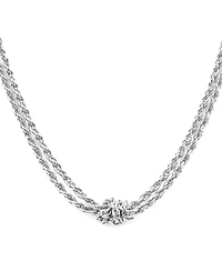 And Now This Silver Plated Knotted Chain Necklace