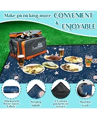 Piscifun Waterproof Foldable Picnic Blanket 3 Layer Sand proof Oversized Outdoor Mat For Camping Beach Travel
