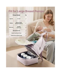 Sevorley Insulated Breast Pump Backpack with Ice Packs and Milk Storage