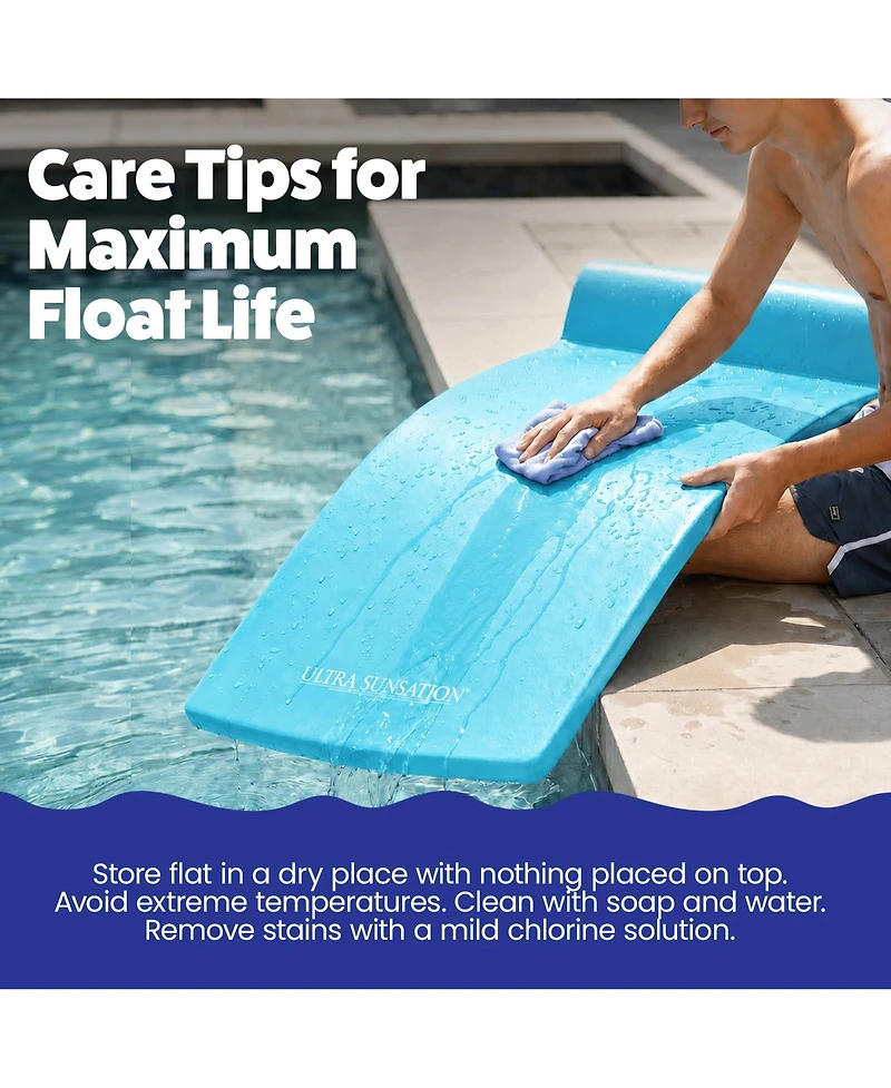 Trc Recreation Ultra Sunsation 2.5 Inch Thick Foam Pool Float Mat, Tropical Teal