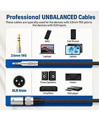 Lofree 3.5mm To Xlr Unbalanced Audio Cable Adapter For Mixing Console Speakers