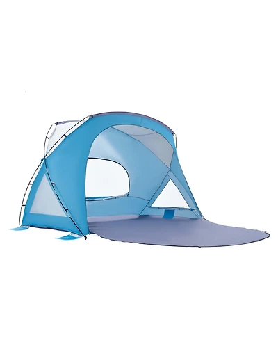 Sevorley 6-Person Beach Tent Sun Shelter with Upf 50 Plus Canopy and Mesh Windows