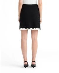 Ellen Tracy Women's Knit Skirt with Contrast Trim