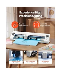 Sevorley Vinyl Cutting Machine with Automatic Edge Detection, Two Blades and Design Software