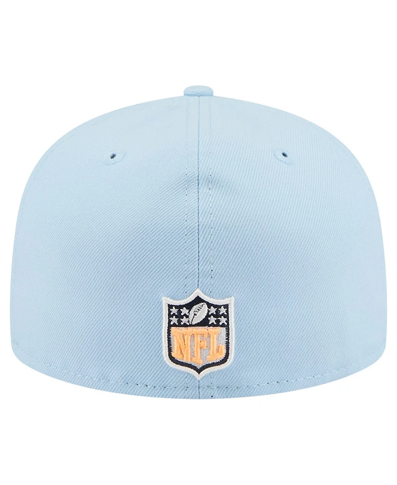 New Era Men's Coastal Blue Kansas City Chiefs 59FIFTY Fitted Hat