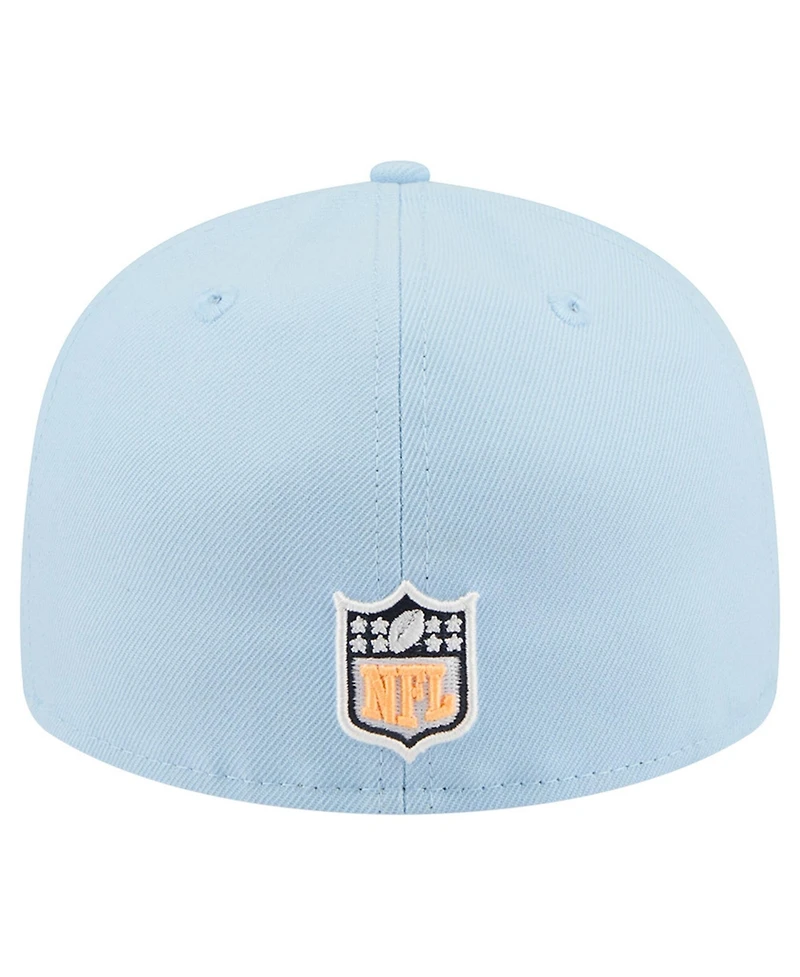 New Era Men's Coastal Blue Denver Broncos 59FIFTY Fitted Hat