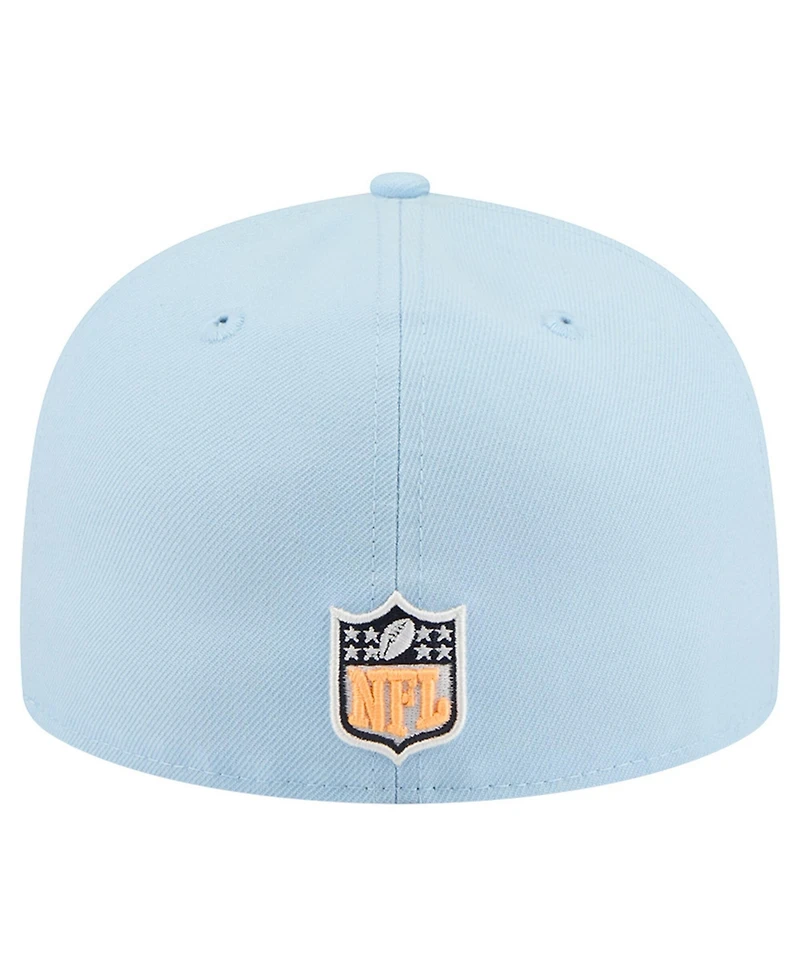 New Era Men's Coastal Blue England Patriots 59FIFTY Fitted Hat