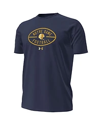Under Armour Men's Navy Notre Dame Fighting Irish 2026 Shamrock Series Metallic Football Icon Performance Cotton T-Shirt